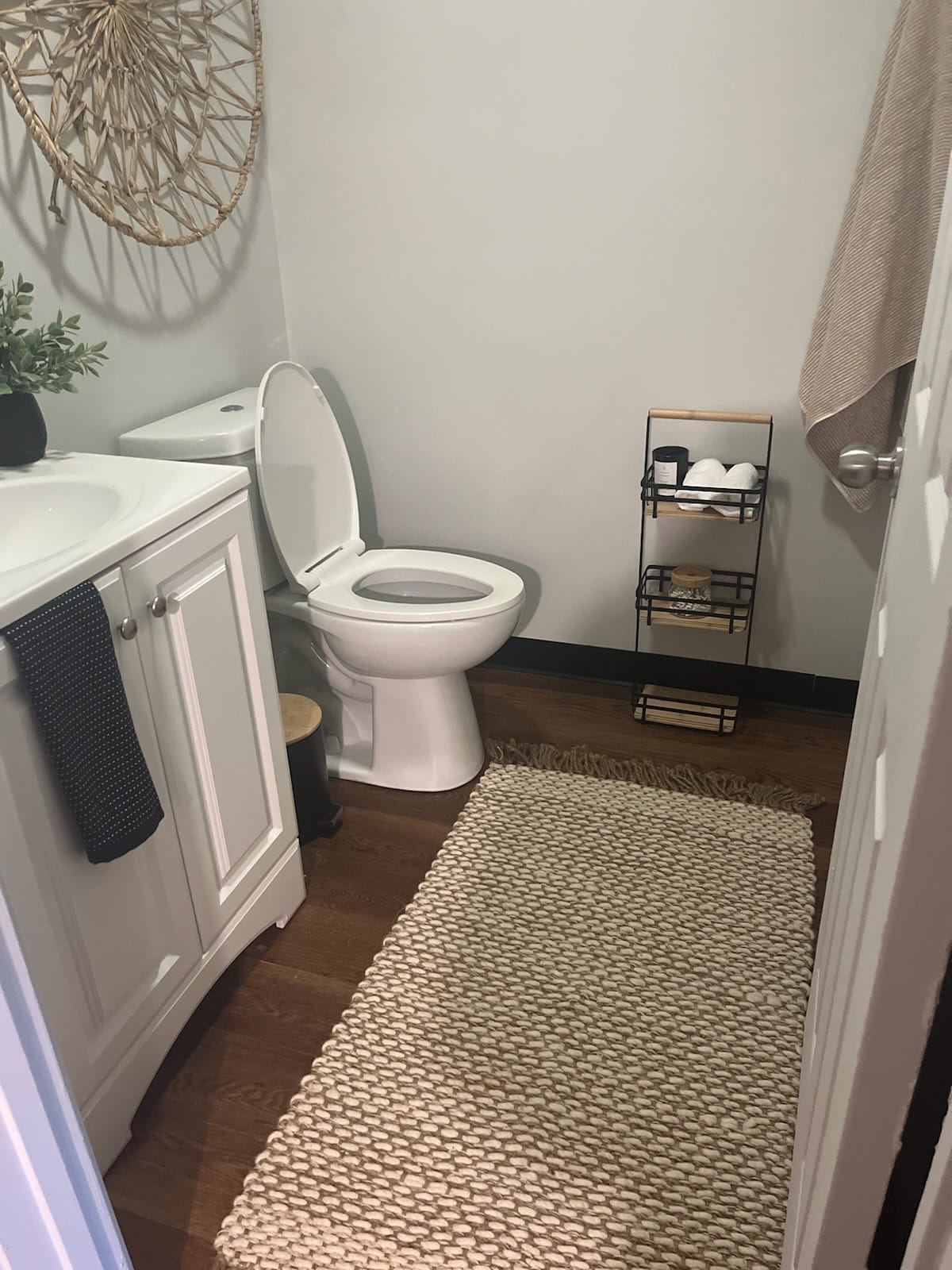 A bathroom inside a Midtown Village room