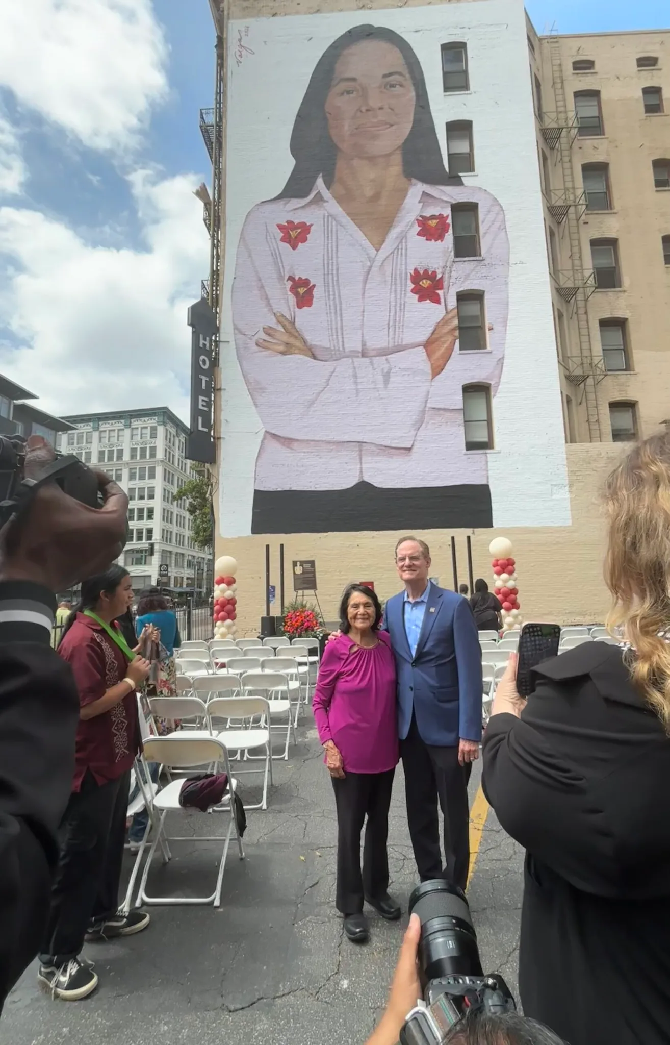 Featured image for “Dolores Huerta Mural Celebration At Historic Barclay Hotel”